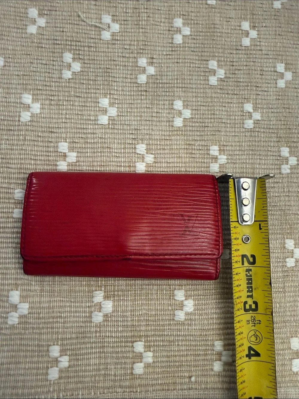 Louis Vuitton Red Epi Leather 4‎ Key Holder Wallet Organizer M63827